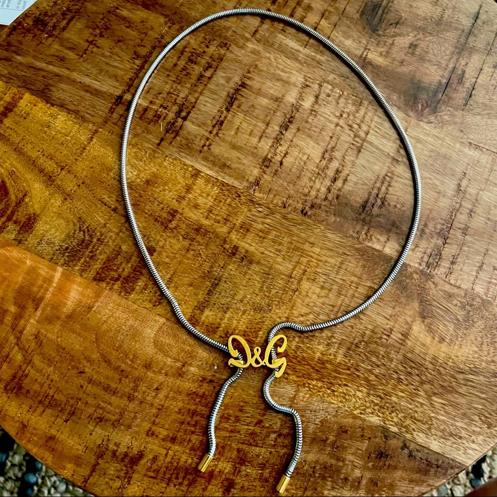 D&G two tone adjustable necklace